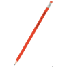 Ołówek drewniany HB z gumką Q-CONNECT, lakierowany, czerwony, długość grafitu 175 mm