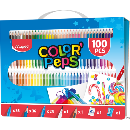 Zestaw artystyczny do malowania COLORPEPS 100 elementów 907003