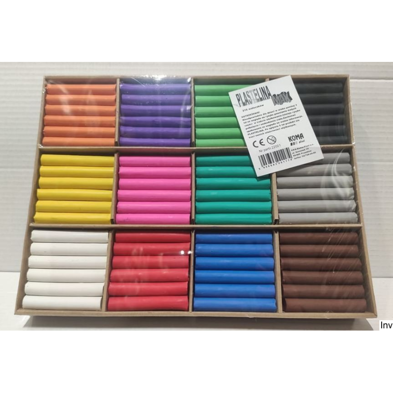 Plastelina MAX KOMA 3.25kg zestaw 12 kolorów, 18 sztuk