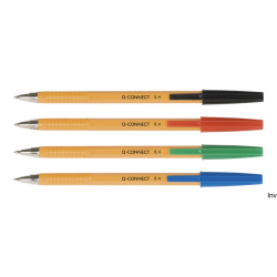 Długopis Q-CONNECT niebieski z wymiennym wkładem 0,4 mm, klasyczny z klipsem