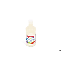 Farba tempera Happy Color 500ml biała do malowania papieru, drewna, szkła i plastiku
