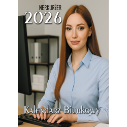 Kalendarz biurowy Beskidy B1-MERKURIER-2023, stojący, kolorowy, 14 x 20,5 cm, kalendarium dwukolorowe