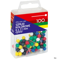Szpilki kolorowe 100 sztuk...