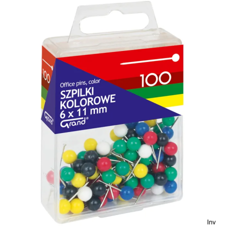 Szpilki kolorowe 100 sztuk Grand T4 6x11 mm