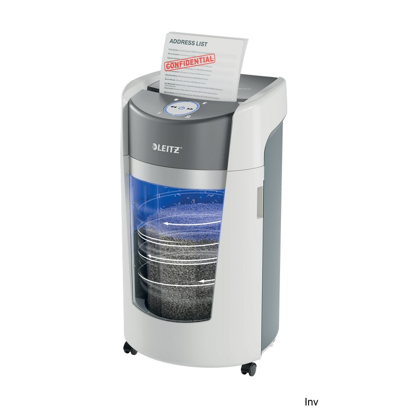 Niszczarka LEITZ OPTIMAX OFFICE P5, 35L, do papieru A4, zszywek i spinaczy, cicha, z technologią BRT