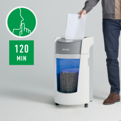 Niszczarka LEITZ OPTIMAX OFFICE P5, 35L, do papieru A4, zszywek i spinaczy, cicha, z technologią BRT