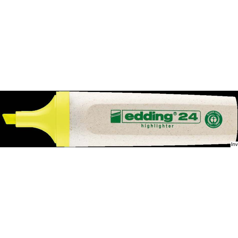 Zakreślacz ekologiczny Edding żółty 24/005, 10 sztuk, fluorescencyjny tusz na bazie wody