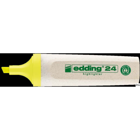 Zakreślacz ekologiczny Edding żółty 24/005, 10 sztuk, fluorescencyjny tusz na bazie wody