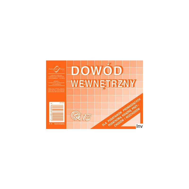 Dowód wewnętrzny A6, 50 kartek offset, 10-K13 DOTTS