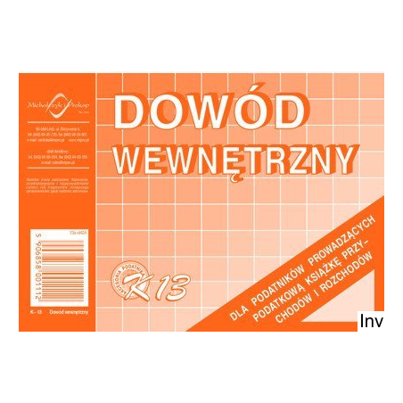 Dowód wewnętrzny A6, 50 kartek offset, 10-K13 DOTTS