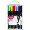 Cienkopis Maped GraphPeps 10 sztuk w etui 0,4 mm, trójkątny, wentylowana skuwka, 10 kolorów