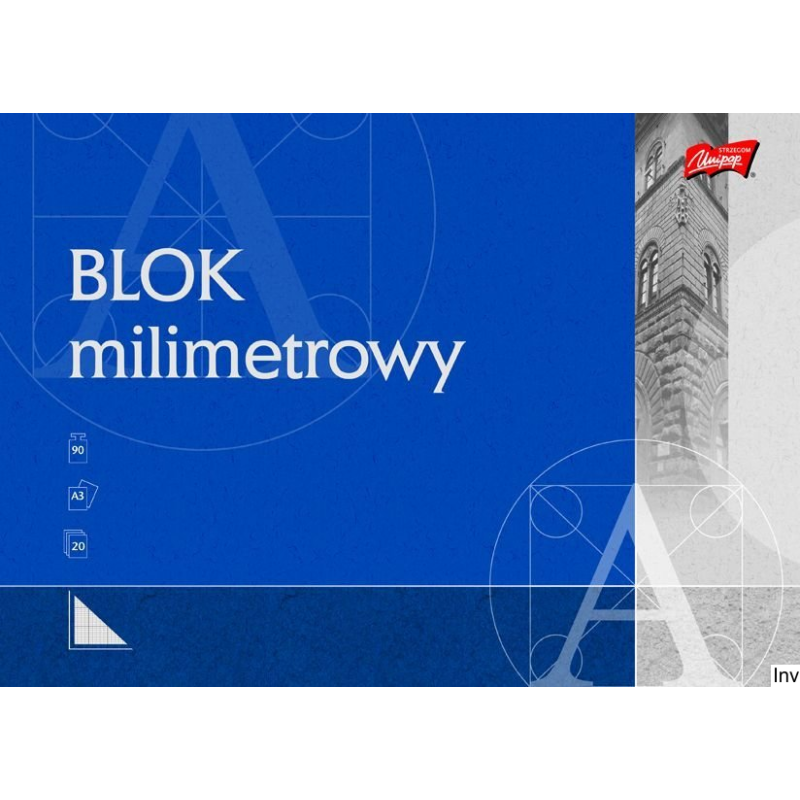 Blok milimetrowy A3 20 kartek UNIPAP St.Majewski