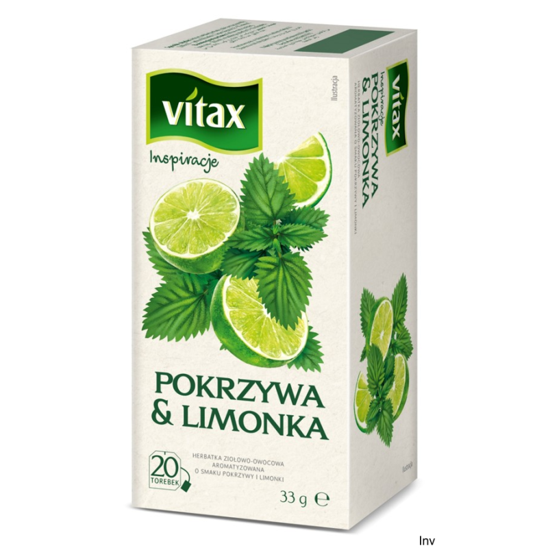 Herbata Vitax Inspirations Pokrzywa & Limonka 20 torebek po 1,65 g