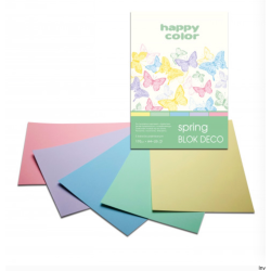 Blok Happy Color Deco A4 170g, 20 arkuszy, 5 kolorów do zaproszeń i scrapbookingu