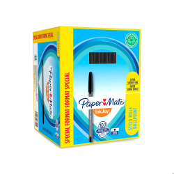 Długopis Paper Mate INKJOY 100 CAP M czarny z zatyczką, 1 mm, system tuszu ULV