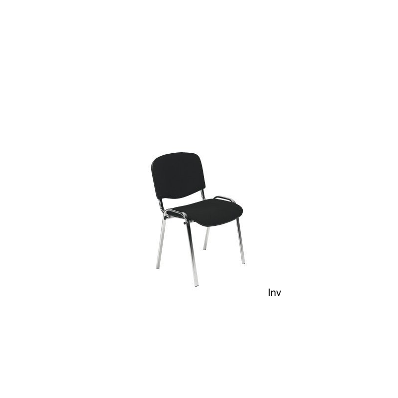Krzesło konferencyjne Nowy Styl ISO C-11/EF019 czarne, tapicerowane, metalowa rama chromowana