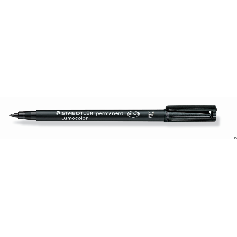 Foliopis permanentny Staedtler Lumocolor M 317 czarny do folii i powierzchni, zestaw 4 sztuk w etui