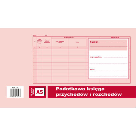 Podatkowa księga przychodów i rozchodów A5 offset Michalczyk i Prokop