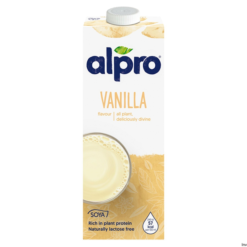 Napój sojowy waniliowy Alpro 1l, 100% roślinny, bez laktozy, źródło wapnia i witamin B2, B12, D