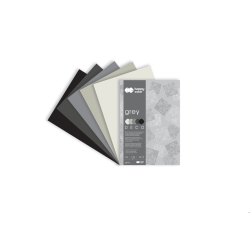 Blok Happy Color Deco Grey A4, 170g, 20 arkuszy, 5 odcieni szarości