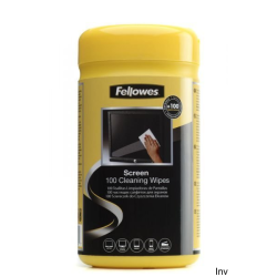 Ściereczki nasączone do ekranów 100 sztuk FELLOWES w tubie