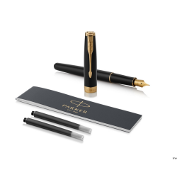 Pióro wieczne Parker Sonnet Black Lacquer GT M ze stalówką, giftbox