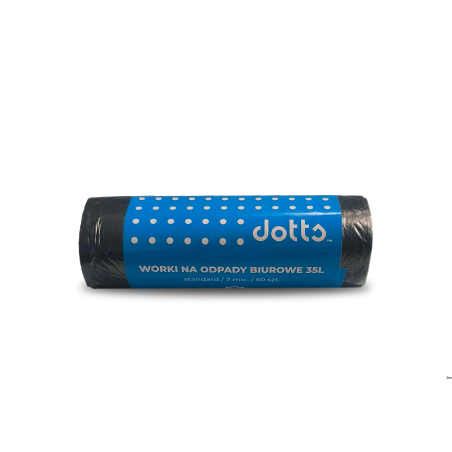Worki na śmieci 35l czarne 50 sztuk Dotts HDPE 7 mic