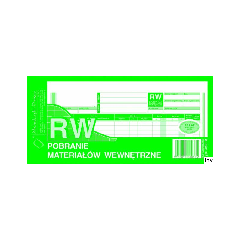 Pobranie materiałów wewnętrznych RW 1/3 A4, 80 kartek wielokopia, model 10-354-8 DOTTS