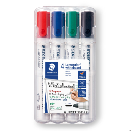Marker suchościeralny STAEDTLER Lumocolor 351 WP4 4 sztuki w etui