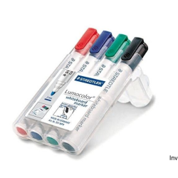 Marker suchościeralny STAEDTLER Lumocolor 351 WP4 4 sztuki w etui
