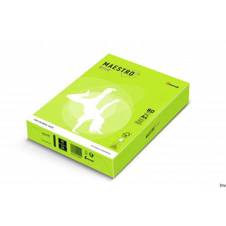 Papier xero Maestro Color A4 80 g/m² neonowy zielony 250 arkuszy