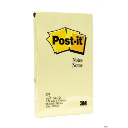 Bloczek samoprzylepny Post-It 3M, 152x102 mm, 1x100 sztuk, żółty, 70 g/m²