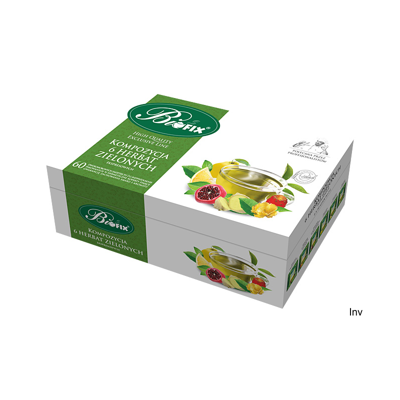 Herbata zielona Biofix kompozycja 6 smaków 60 saszetek