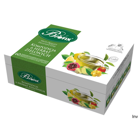 Herbata zielona Biofix kompozycja 6 smaków 60 saszetek