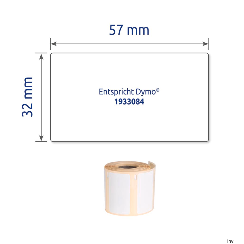 Etykiety Heavy Duty Avery Zweckform 32 x 57 mm, białe, 400 sztuk w rolce do termodruku