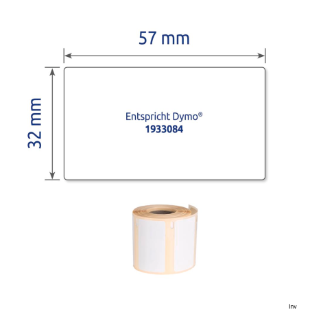Etykiety Heavy Duty Avery Zweckform 32 x 57 mm, białe, 400 sztuk w rolce do termodruku