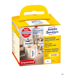 Etykiety Heavy Duty Avery Zweckform 32 x 57 mm, białe, 400 sztuk w rolce do termodruku