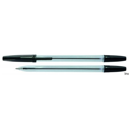 Długopis Office Products, 1,0 mm, czarny, z wymiennym wkładem, ergonomiczny, długość linii 2000 m