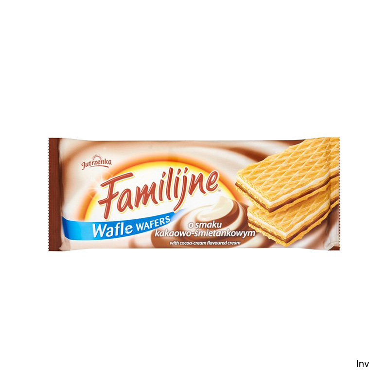 Wafle FAMILIJNE Śmietankowo-Kakaowe 180g Jutrzenka