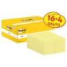 Karteczki samoprzylepne POST-IT (653CY-VP20), 38x51mm, 100 kart./bloczek, 16 + 4 bloczki GRATIS, kanarkowo żółte