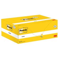 Karteczki samoprzylepne POST-IT (653CY-VP20), 38x51mm, 100 kart./bloczek, 16 + 4 bloczki GRATIS, kanarkowo żółte
