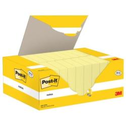 Karteczki samoprzylepne POST-IT (653CY-VP20), 38x51mm, 100 kart./bloczek, 16 + 4 bloczki GRATIS, kanarkowo żółte
