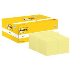 Karteczki samoprzylepne POST-IT (653CY-VP20), 38x51mm, 100 kart./bloczek, 16 + 4 bloczki GRATIS, kanarkowo żółte