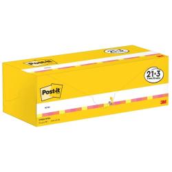 Karteczki samoprzylepne POST-IT (654-NP24), 76x76mm, 100 kart./bloczek, 21 + 3 bloczki GRATIS, mix kolorów neonowych