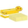 Karteczki samoprzylepne POST-IT (654CY-VP20), 76x76mm, 100 kart./bloczek, 16 + 4 bloczki GRATIS, kanarkowo żółte