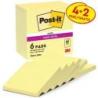 Karteczki samoprzylepne POST-IT Super Sticky (654-P6SSCY-EU), 76x76mm, 90 kart./bloczek, 4 + 2 bloczki GRATIS, kanarkowo żółte