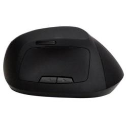 Myszka ergonomiczna bezprzewodowa pionowa Q-CONNECT, 6-przyciskowa z akumulatorem, dla praworęcznych, czarna