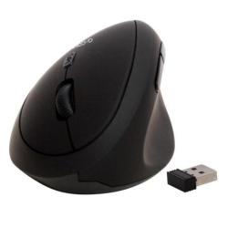 Myszka ergonomiczna bezprzewodowa pionowa Q-CONNECT, 6-przyciskowa, na baterie, dla praworęcznych, czarna