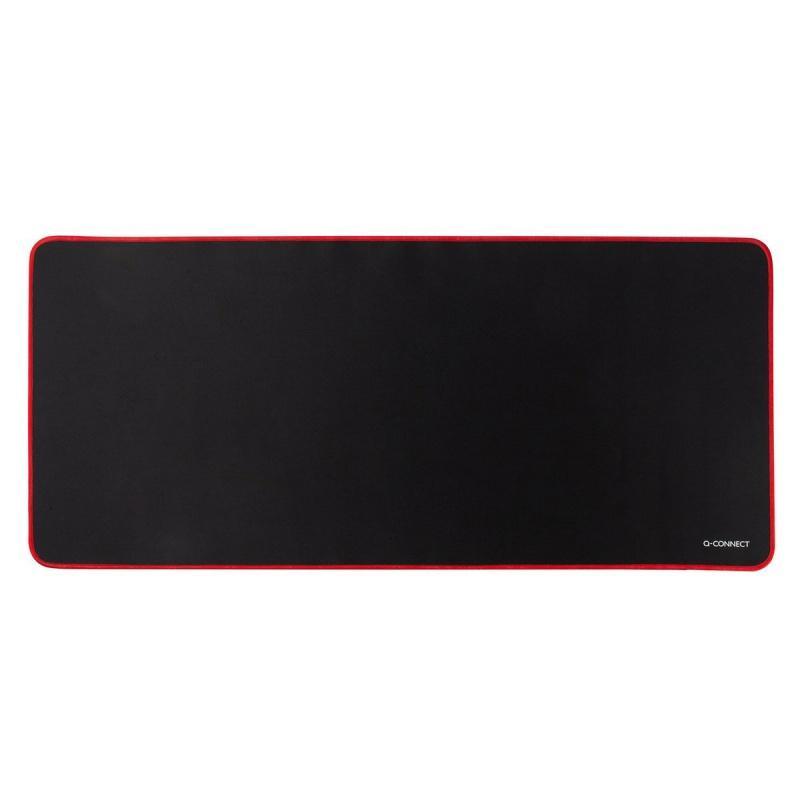 Podkładka pod mysz Q-CONNECT XXL, 90x40cm, czarno‑czerwona