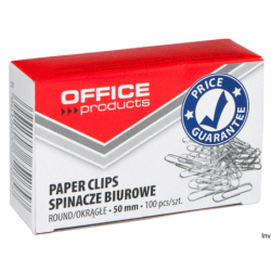 Spinacze okrągłe srebrne 50...